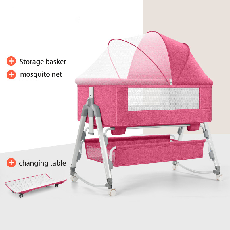 Bassinet Bedside Sleeper - Multifunctional Newborn Baby Bedside Sleeper,Potable Infant