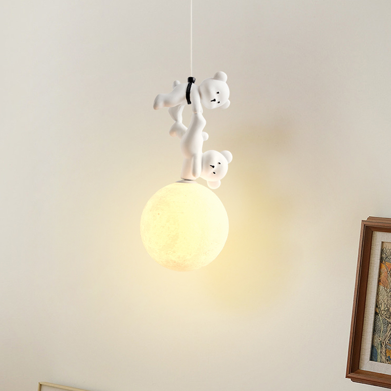 Baby Nursery Light Fixture - Bear Lamp Cartoon Nursery Room Bedside