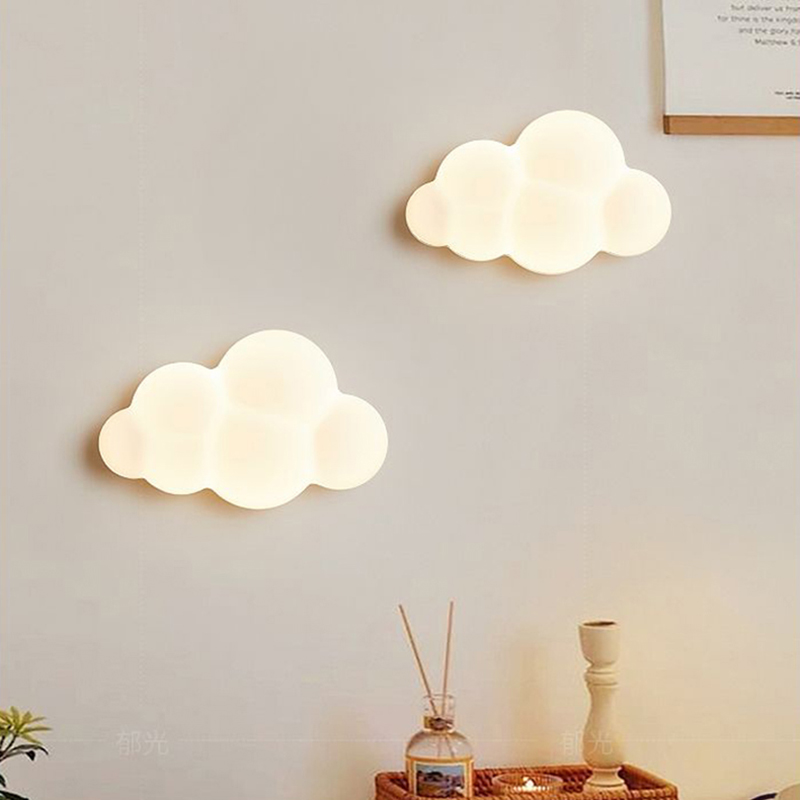 Baby Nursery Light - White Cloud Wall Lamps for Children's