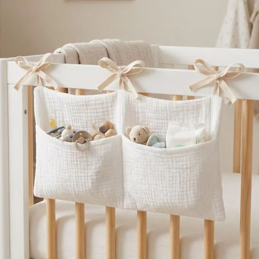 Baby Nursery Organization Ideas - Baby Crib Organizer Hanging Storage Bag