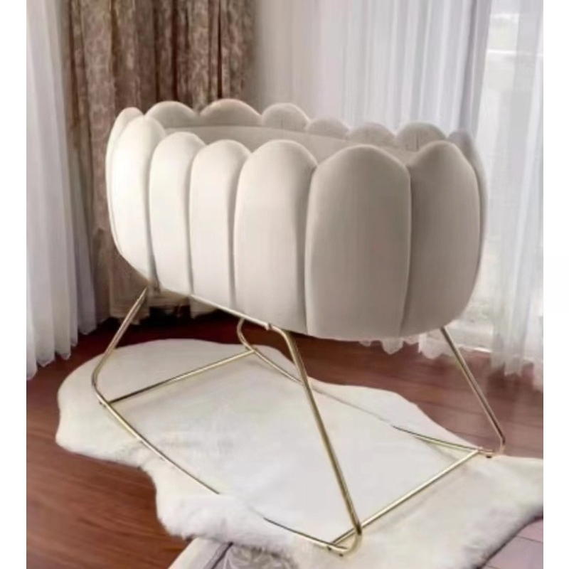 Bassinet Bedside Sleeper - Cradle for Newborns, Manual Rocking Baby