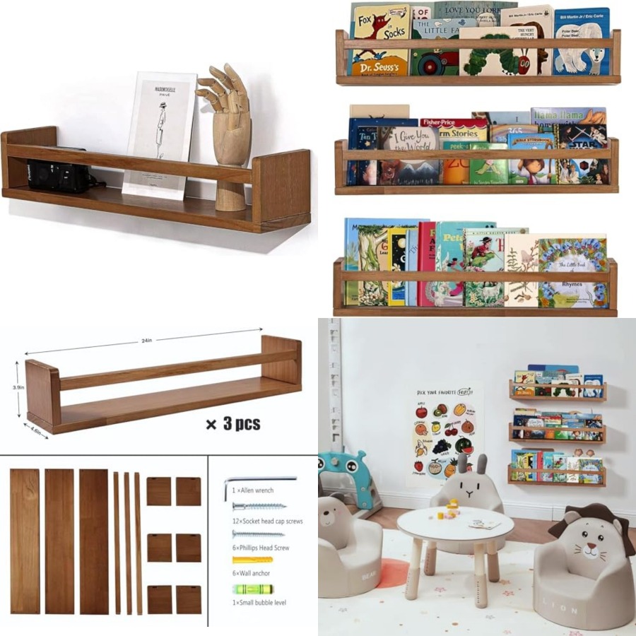 Baby Nursery Floating Shelves - Nursery Shelves Floating Book Shelf Organizer