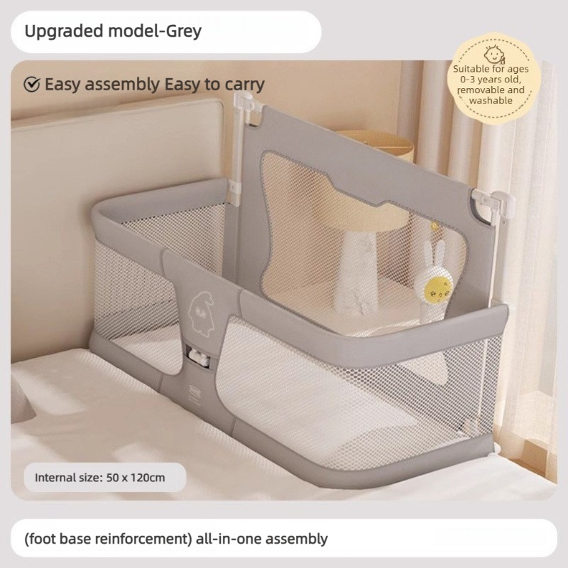 Bassinet Bedside Sleeper - Baby Crib Breathable and Visible Mesh