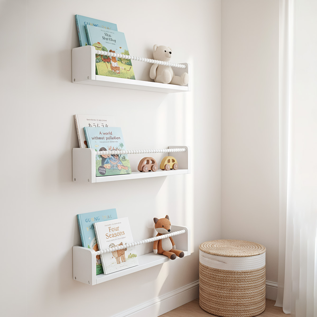 Baby Nursery Books - Nursery Book Shelves ,15.7 Inch Wood