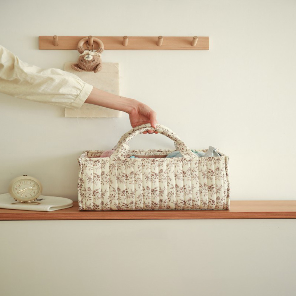 Baby Nursery Must Haves - Floral Nursery Storage Basket with Removable