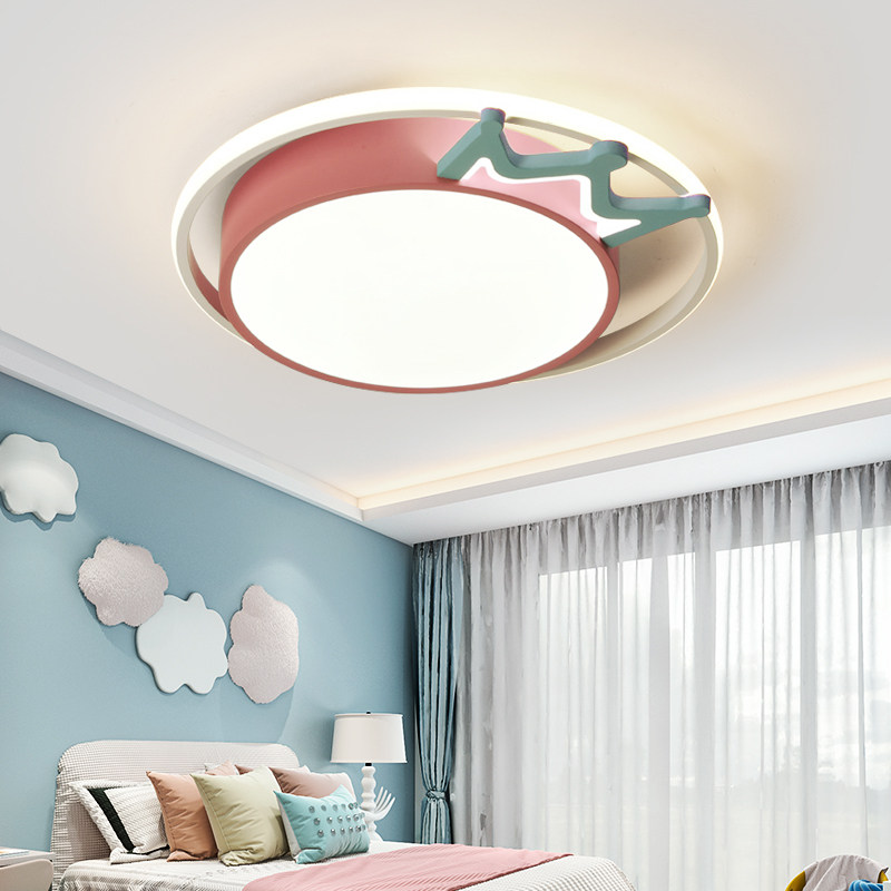 Baby Nursery Light Fixture - Modern Ceiling Lights Pink Blue crown