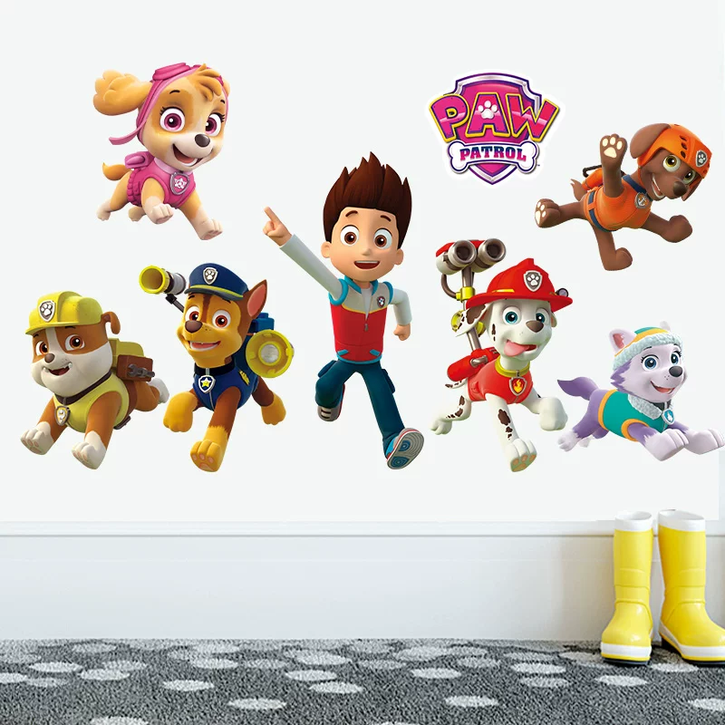 Baby Nursery Wall Mural - Cartoon Pawed Patrol Wall Stickers For
