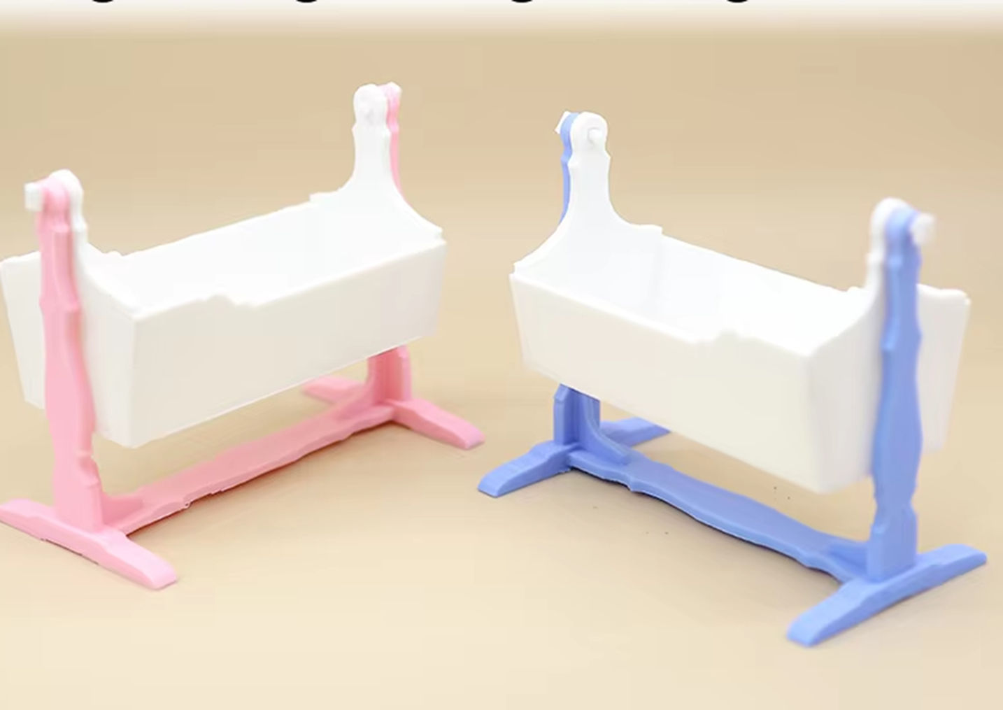 Baby Nursery Layout - Mini Baby Cradle Rocking Bed Miniature,