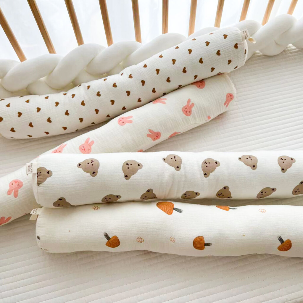 Bassinet Bedside Sleeper - Children's Cylindrical Long Strip Pillow Baby