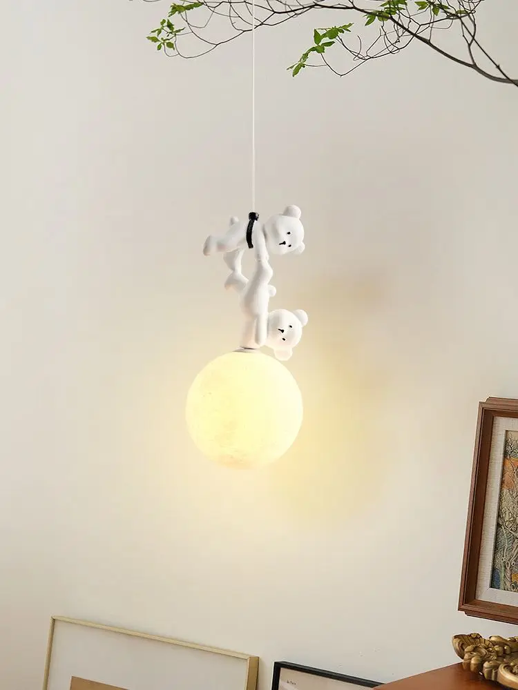 Baby Nursery Light - Bear Lamp Cartoon Nursery Bedside Pendant