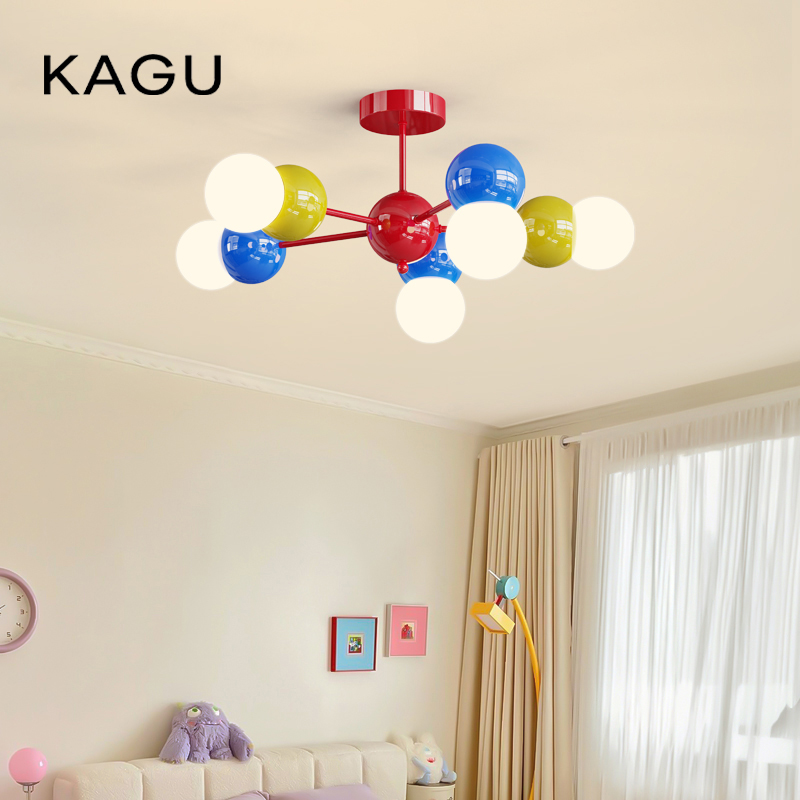Baby Nursery Light Fixture - KAGU Bubble Ball Chandelier - Colorful