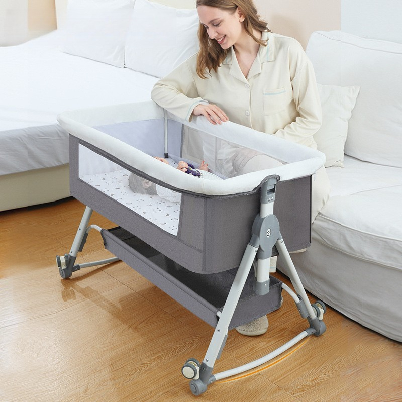 Bassinet Bedside Sleeper - Multi-functional Portable Baby Crib Convertible Bedside