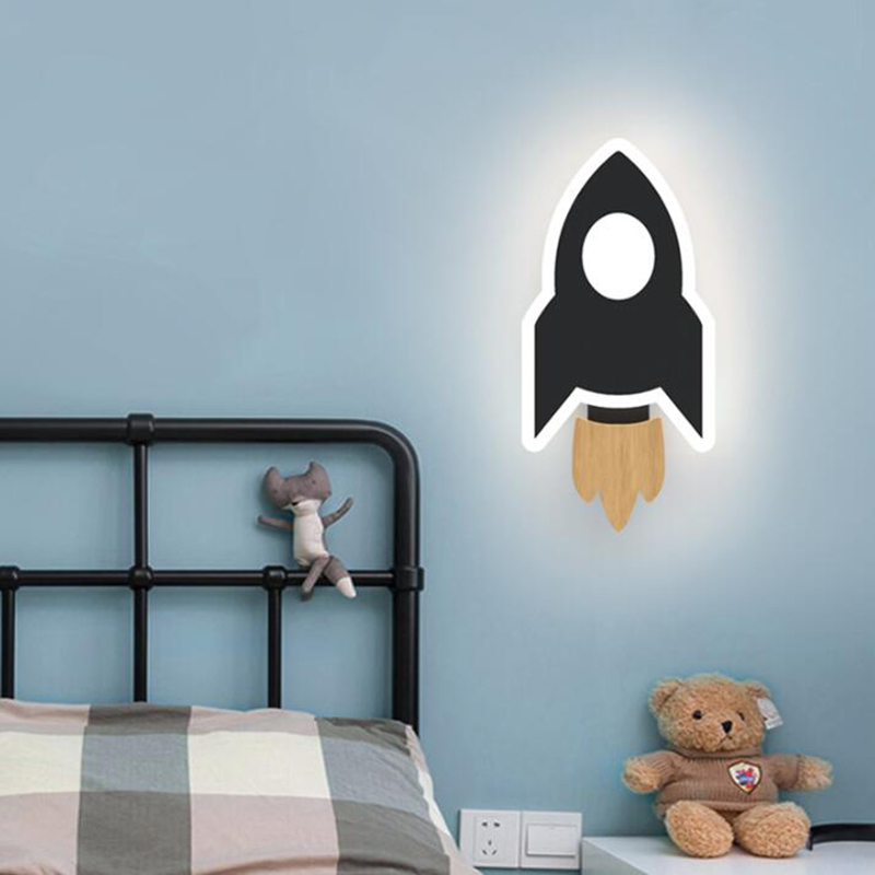 Baby Nursery Light - Cartoon LED Rocket Wall Lamp Modern