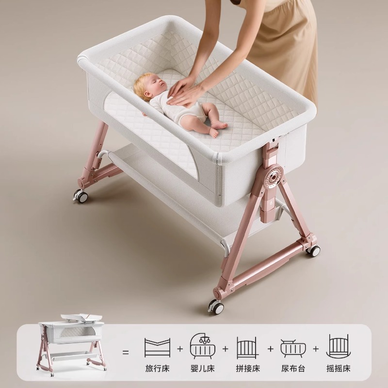 Baby Crib, Portable Splicing,  - Bassinet Bedside Sleeper ulasan dan harga