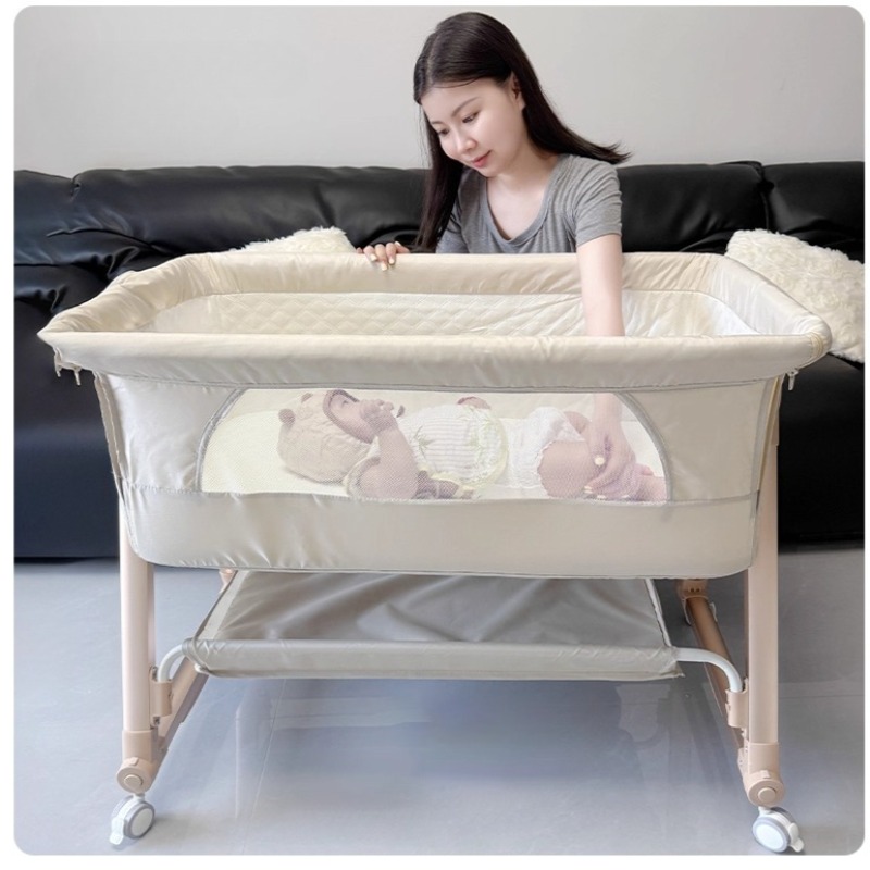 Baby Crib, Portable Splicing,  - Bassinet Bedside Sleeper ulasan dan harga