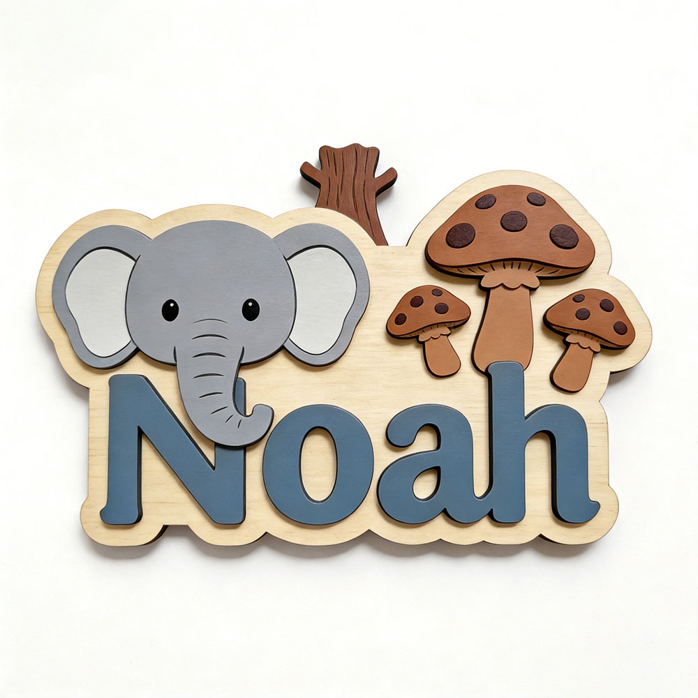 Customizable Cartoon Elephant  - Baby Nursery Elephant Theme ulasan dan harga