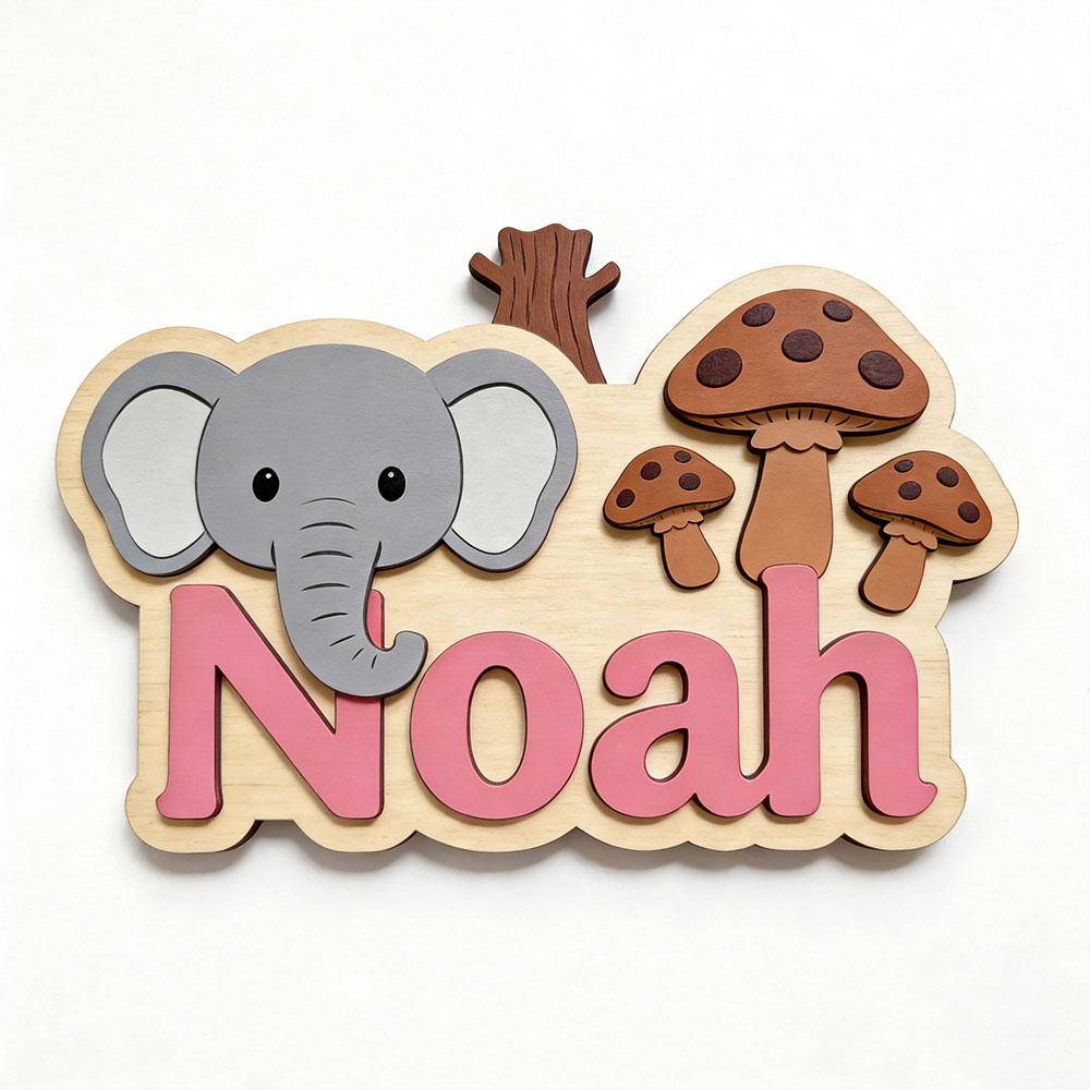 Customizable Cartoon Elephant  - Baby Nursery Elephant Theme ulasan dan harga