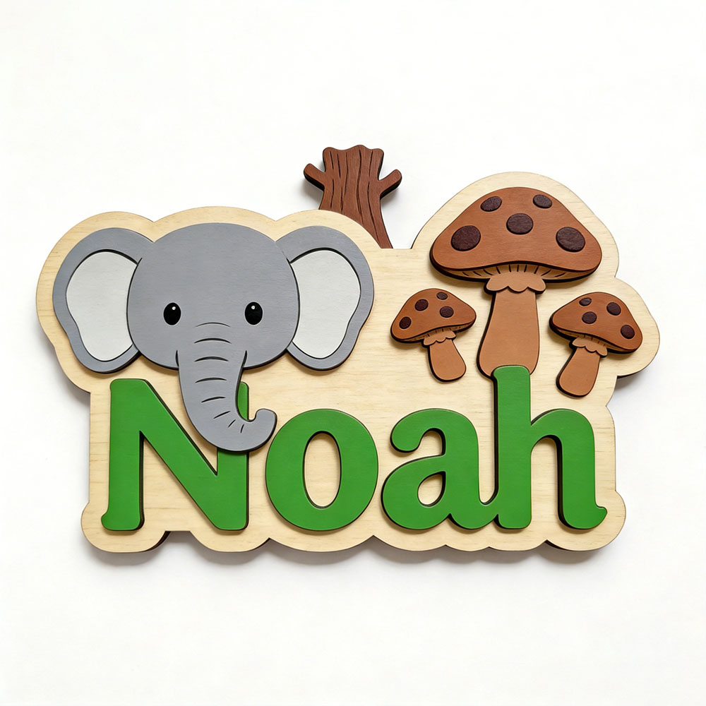 Customizable Cartoon Elephant  - Baby Nursery Elephant Theme ulasan dan harga