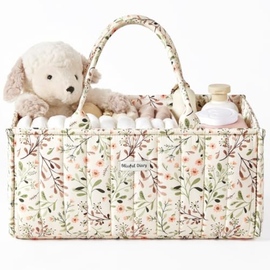 Floral Diaper Caddy Organizer, - Baby Nursery Must Haves ulasan dan harga