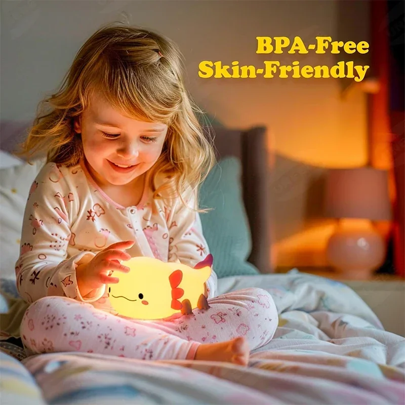 Cute Axolotl Night Light Silic - Baby Nursery Light ulasan dan harga