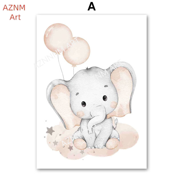 Elephant Balloon Rainbow Moon  - Baby Nursery Fabric ulasan dan harga