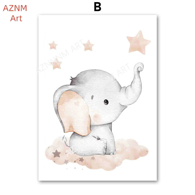Elephant Balloon Rainbow Moon  - Baby Nursery Fabric ulasan dan harga