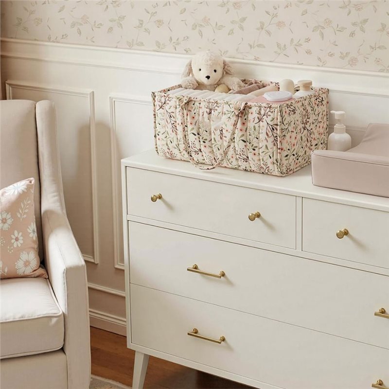 AINY-Floral Diaper Caddy Organ - Baby Nursery Must Haves ulasan dan harga