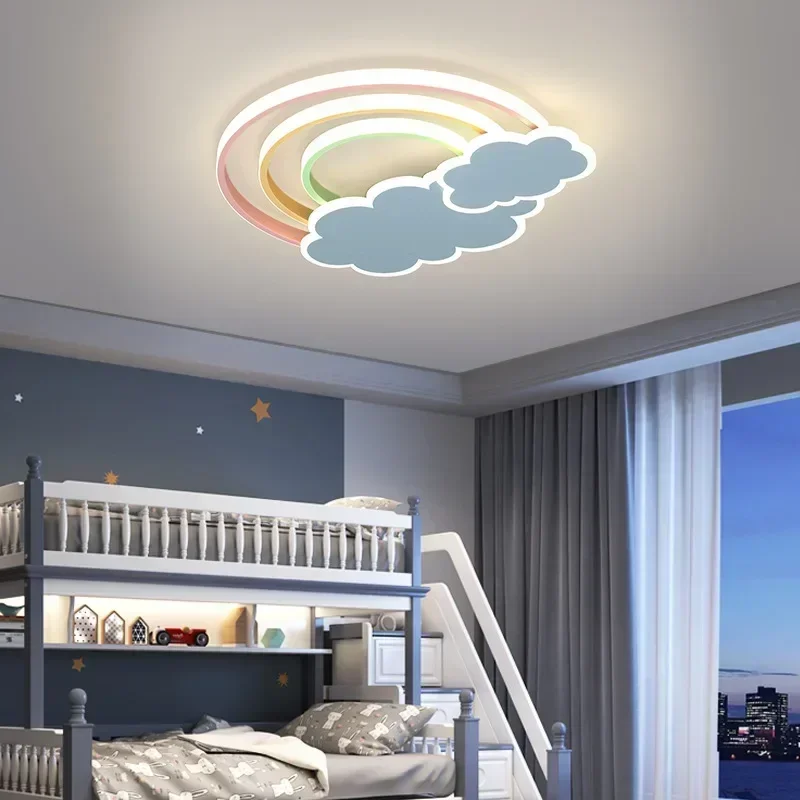 Modern Minimalist Rainbow Clou - Baby Nursery Light Fixture ulasan dan harga