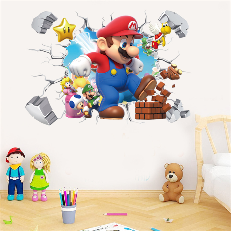 3D Cartoon Anime Game Characte - Baby Nursery Wall Mural ulasan dan harga