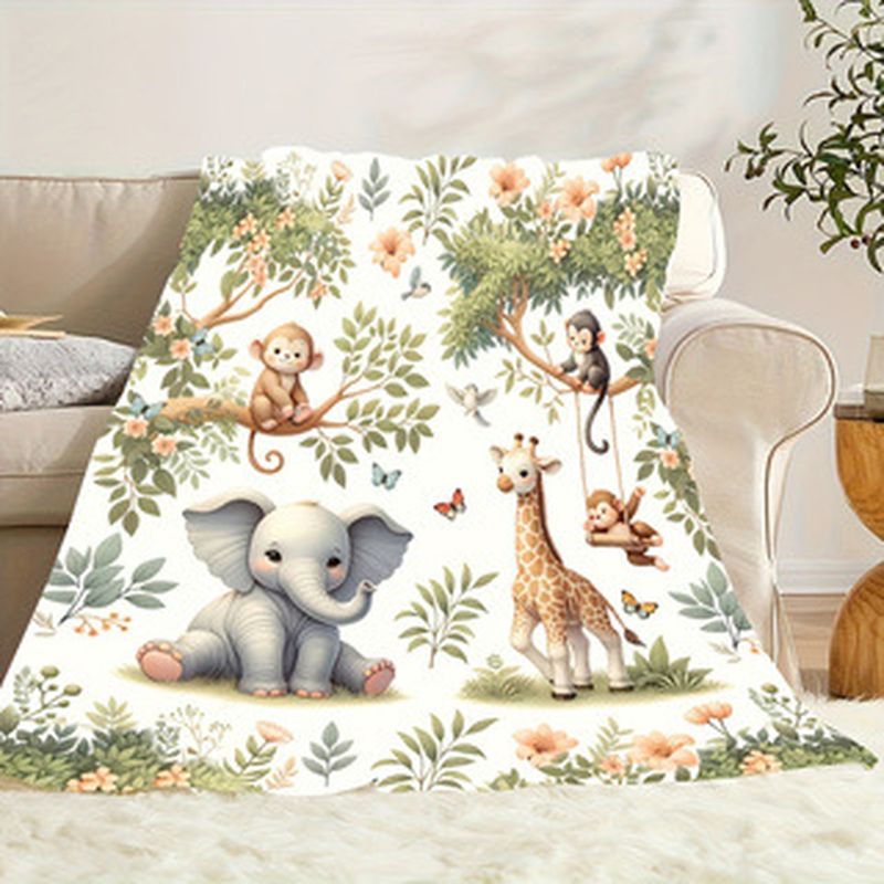 VIKAMA Watercolor Jungle Anima - Baby Nursery Fabric ulasan dan harga