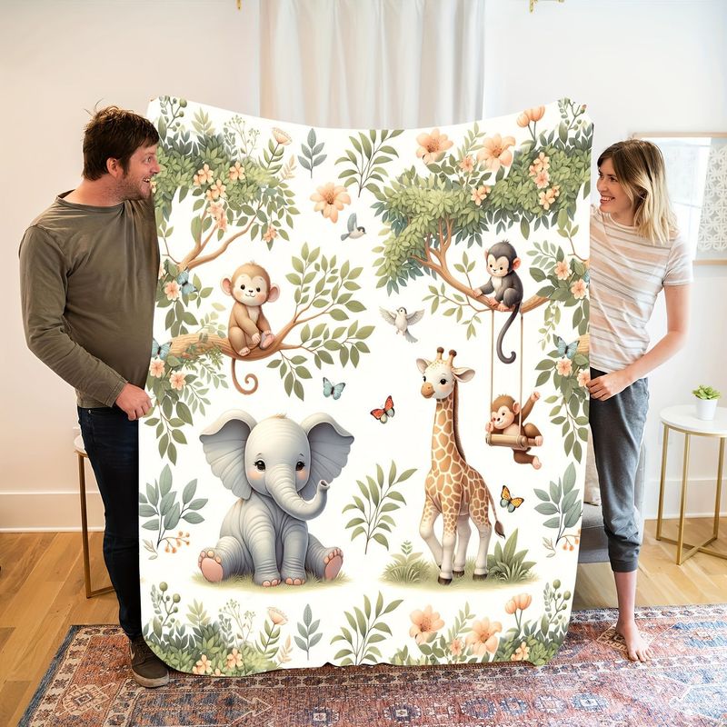 VIKAMA Watercolor Jungle Anima - Baby Nursery Fabric ulasan dan harga