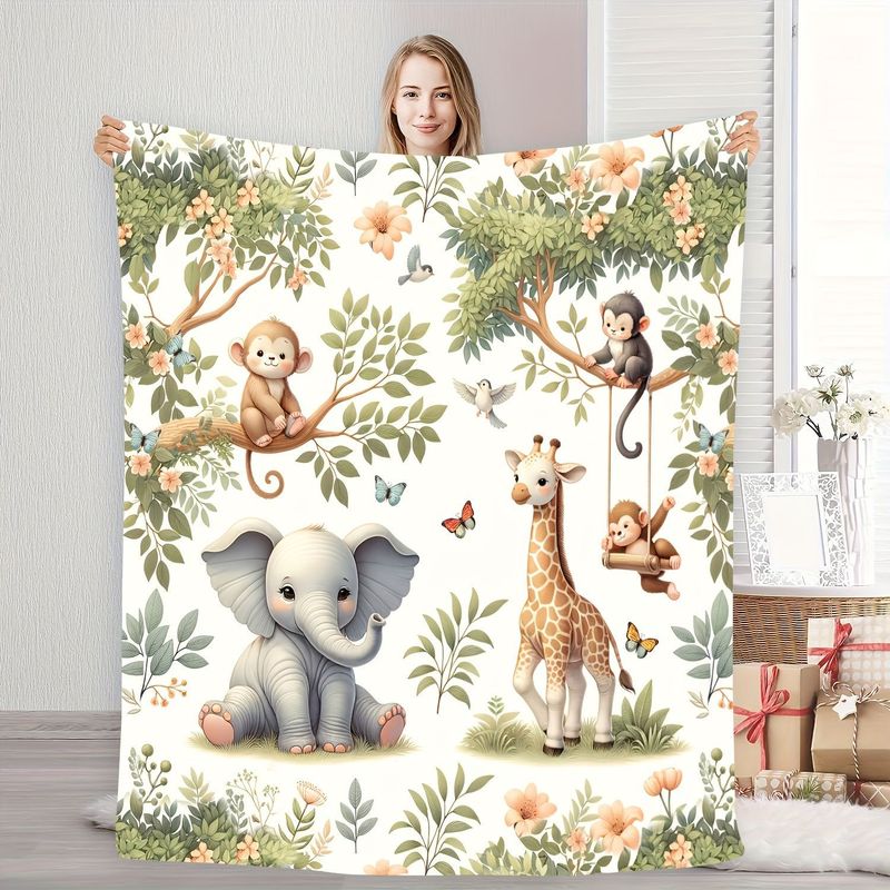 VIKAMA Watercolor Jungle Anima - Baby Nursery Fabric ulasan dan harga