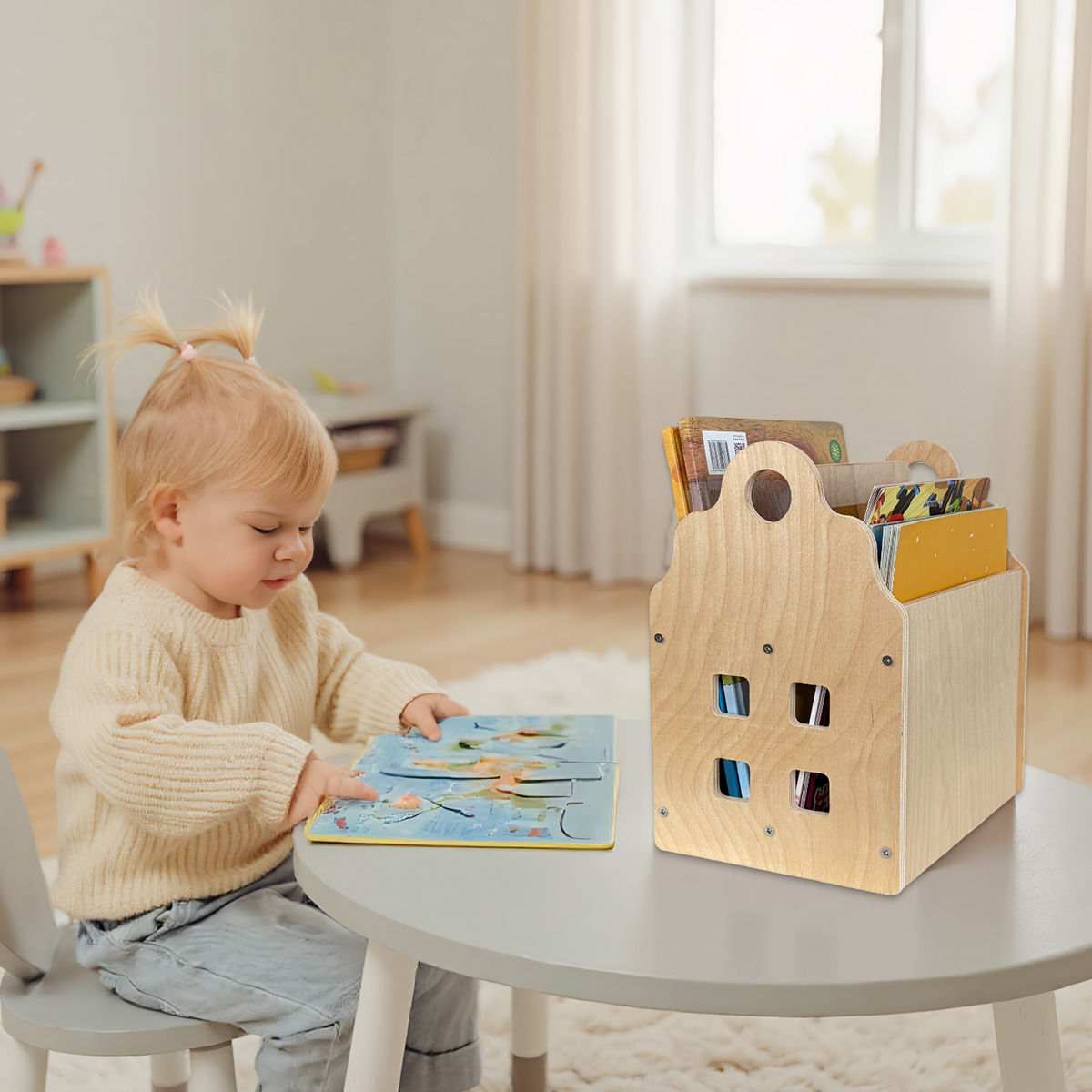 Toddler Bookshelf Double-Sided - Baby Nursery Books ulasan dan harga