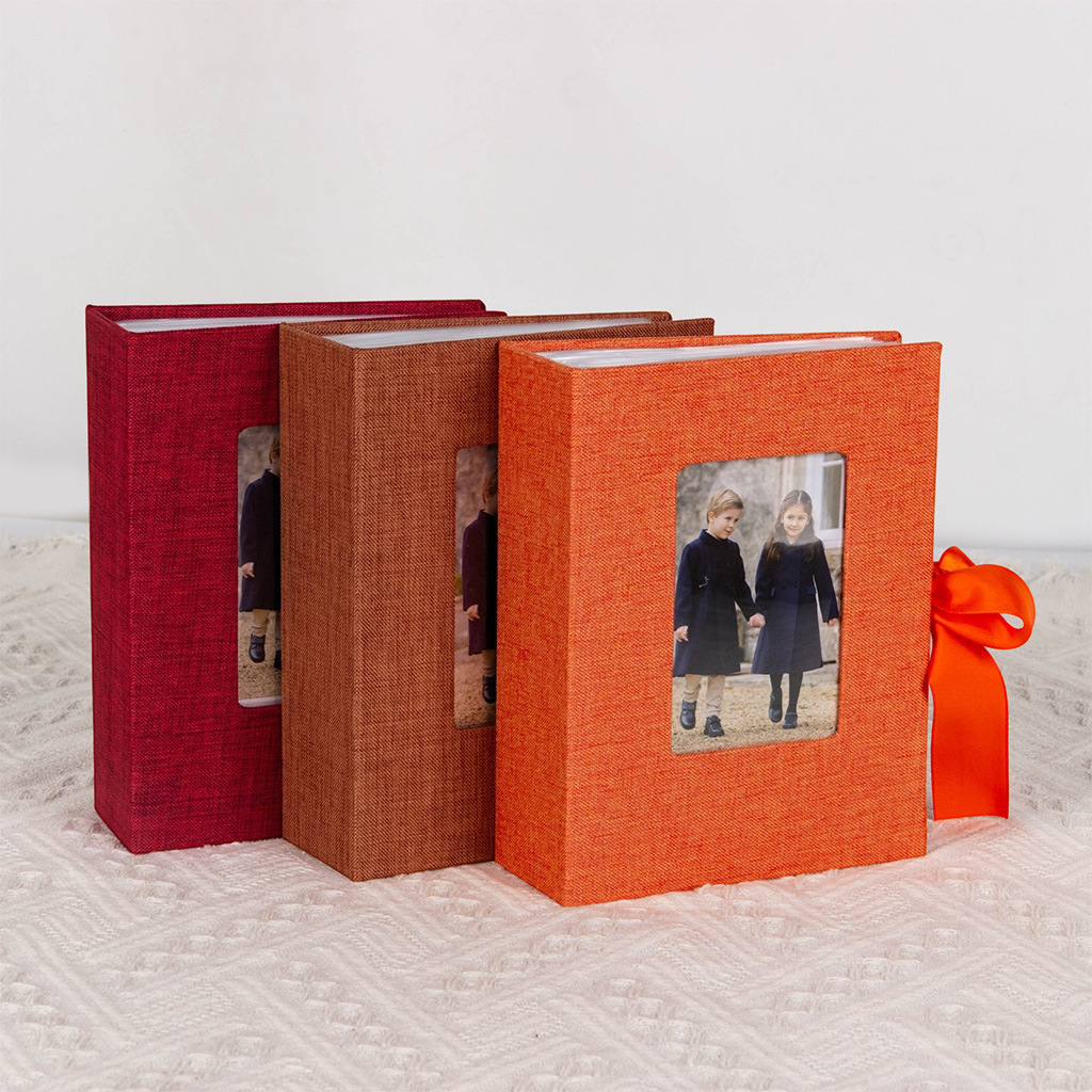 Linen Ribbon Photo Album Book, - Baby Nursery Books ulasan dan harga