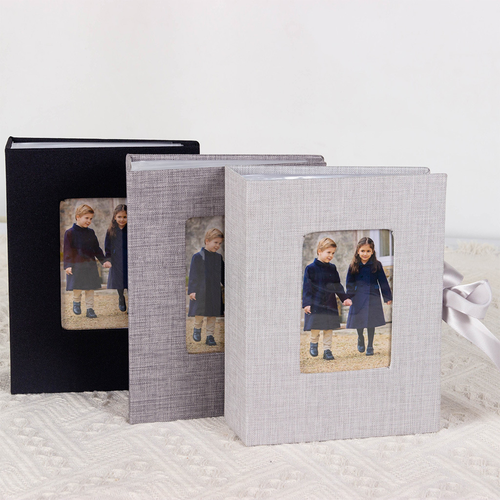 Linen Ribbon Photo Album Book, - Baby Nursery Books ulasan dan harga