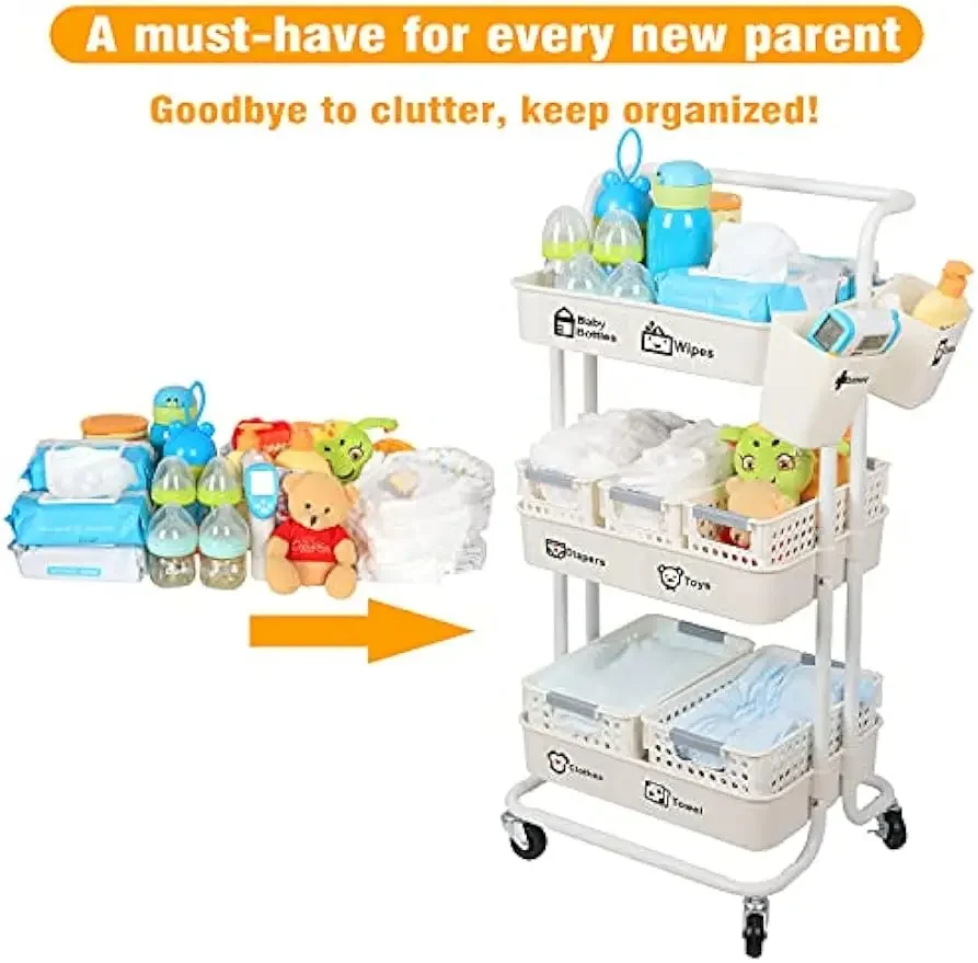 #For Baby Diaper Caddy Organiz - Baby Nursery Cart ulasan dan harga