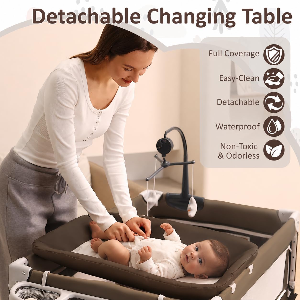 5-in-1 Baby Bassinet Bedside S - Bassinet Bedside Sleeper ulasan dan harga