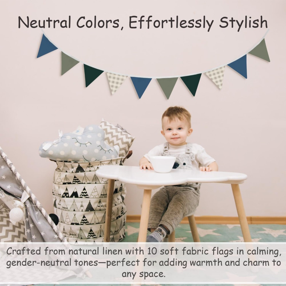 11ft Garland Triangle Banners  - Baby Nursery Fabric ulasan dan harga