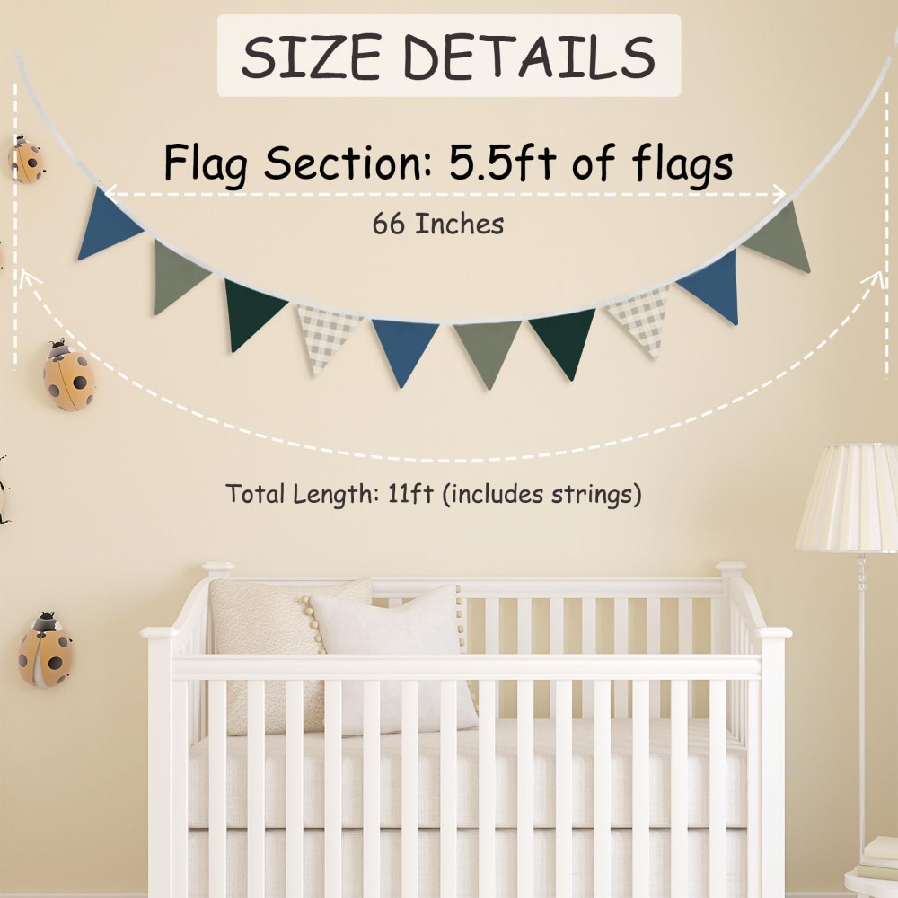 11ft Garland Triangle Banners  - Baby Nursery Fabric ulasan dan harga