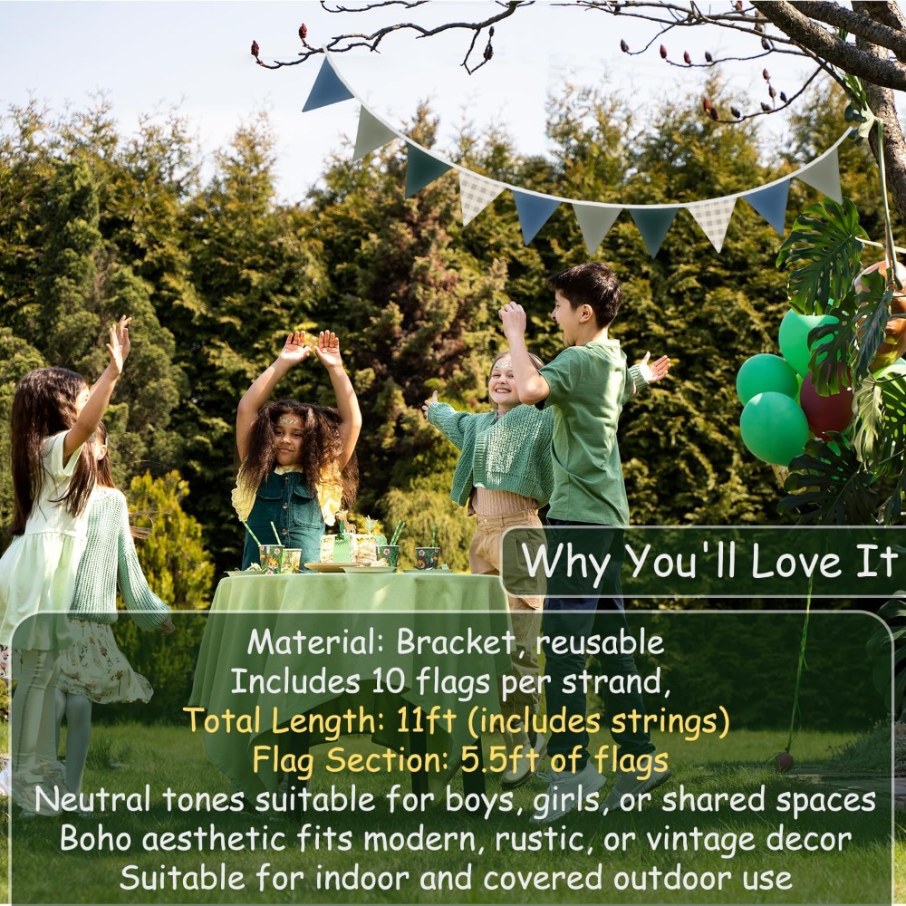11ft Garland Triangle Banners  - Baby Nursery Fabric ulasan dan harga