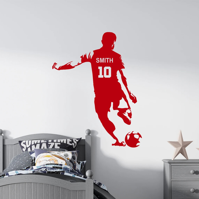 Personalized Soccer Player Nam - Baby Nursery Wall Mural ulasan dan harga