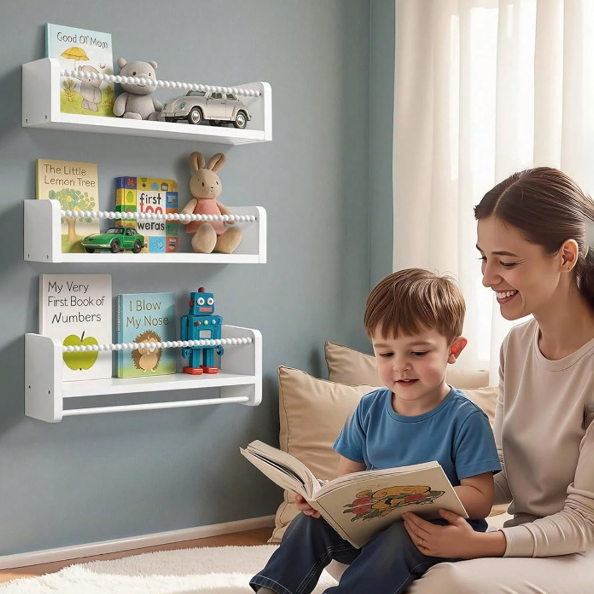 Nursery Book Shelves ,15.7 Inc - Baby Nursery Books ulasan dan harga
