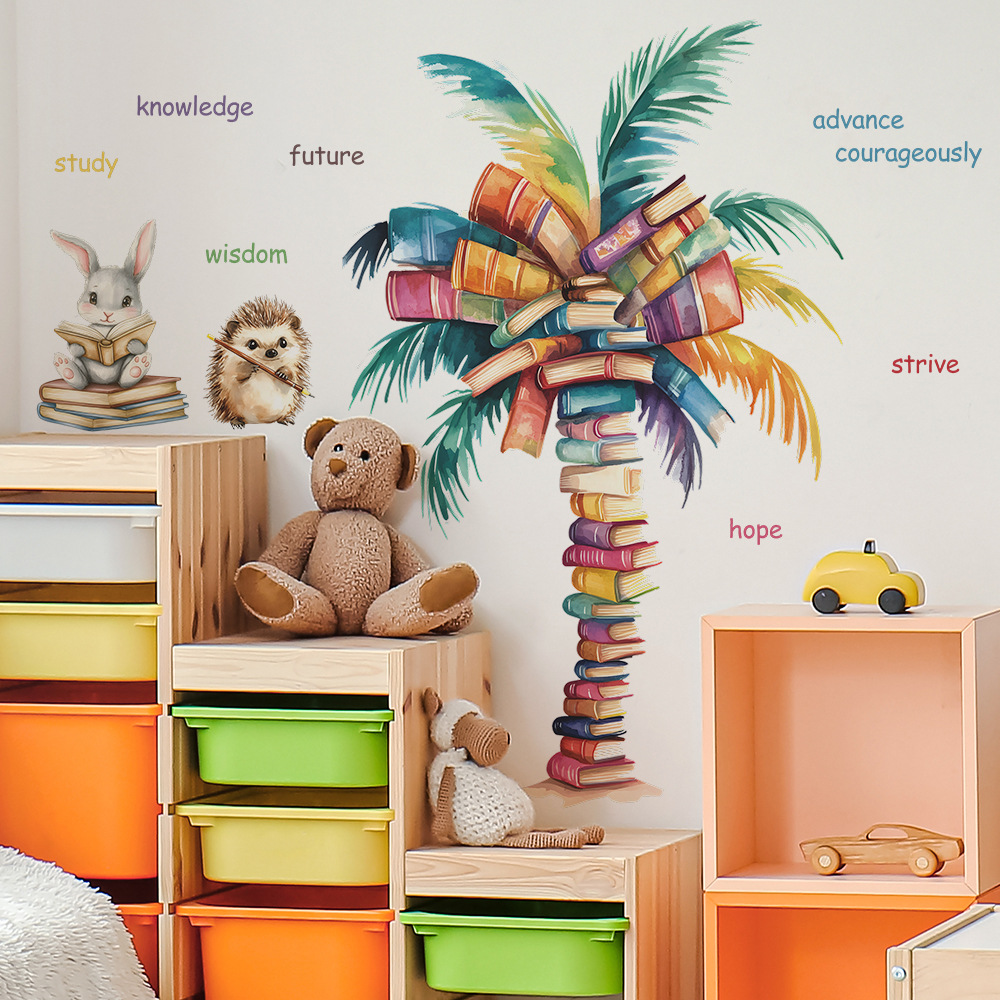 Book Coconut Tree Wall Sticker - Baby Nursery Books ulasan dan harga