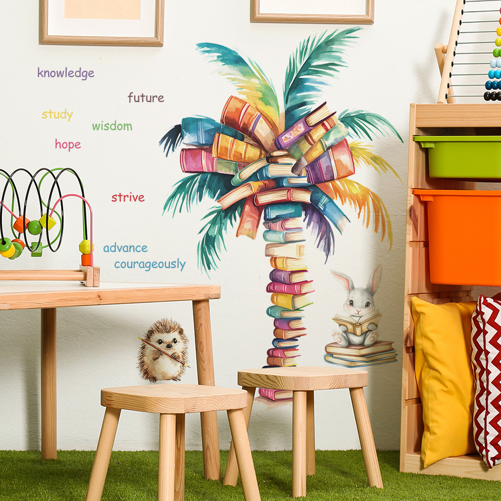 Book Coconut Tree Wall Sticker - Baby Nursery Books ulasan dan harga