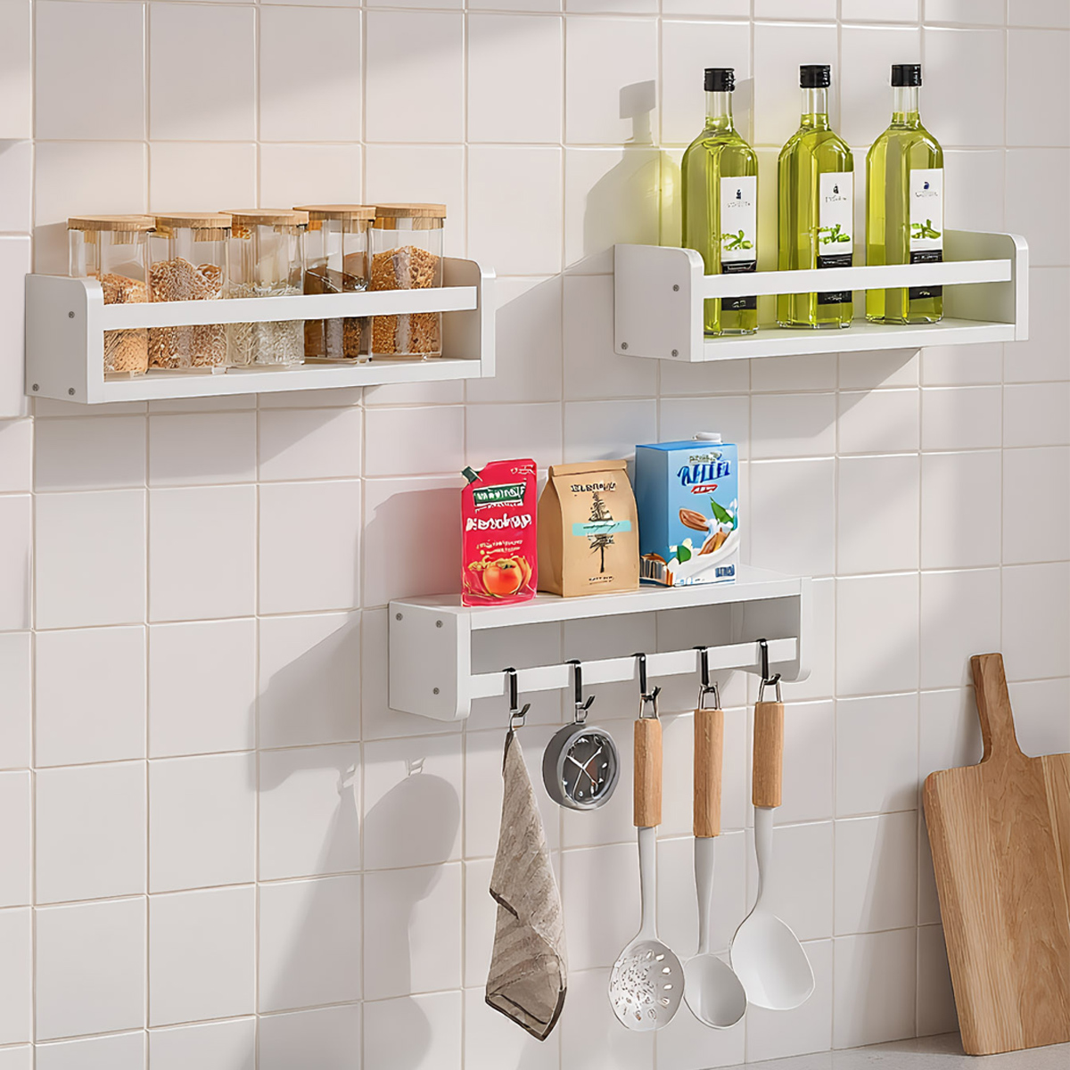Set of 3 Nursery Book Shelves  - Baby Nursery Floating Shelves ulasan dan harga