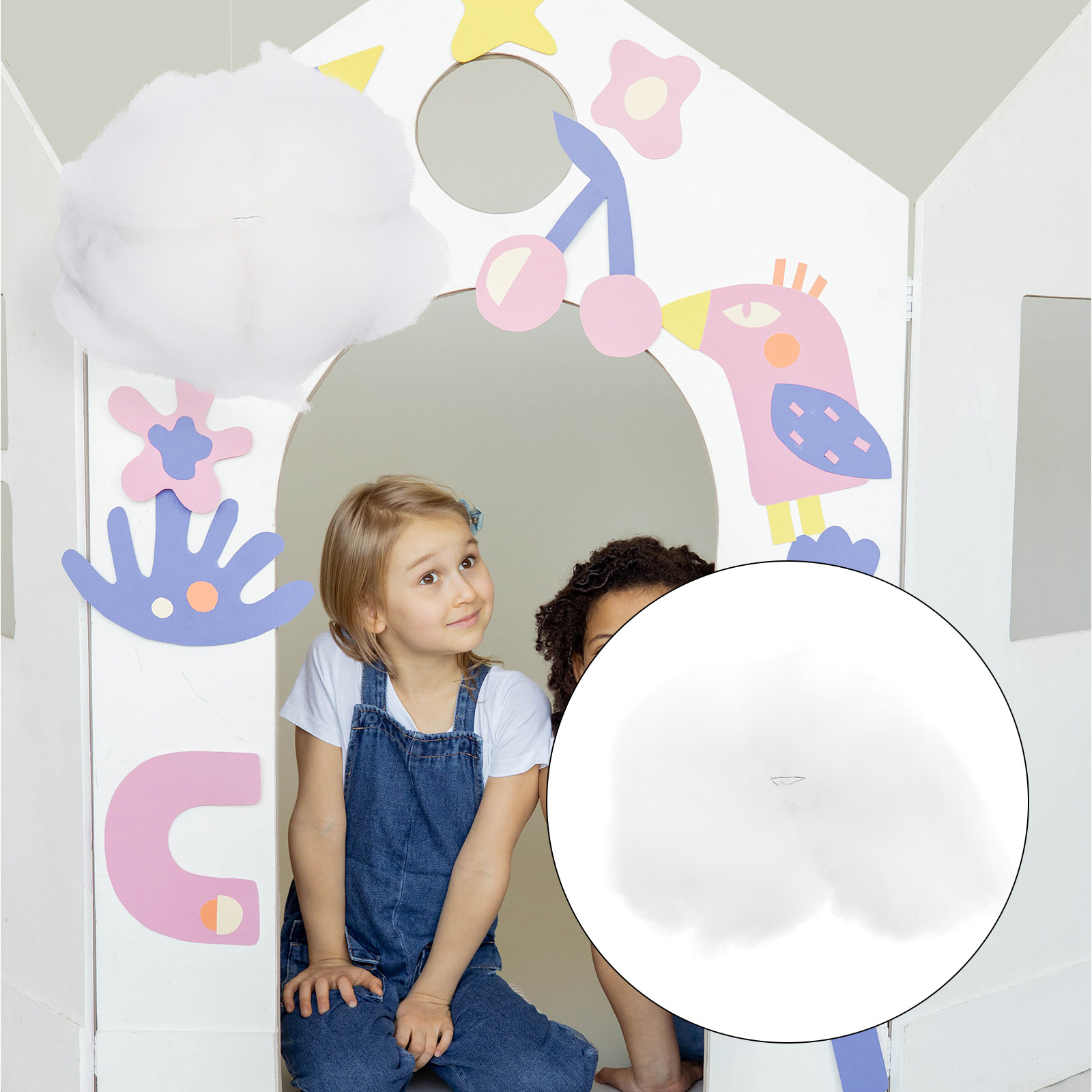 4Pcs Lifelike Cotton Cloud Han - Baby Nursery Light Fixture ulasan dan harga