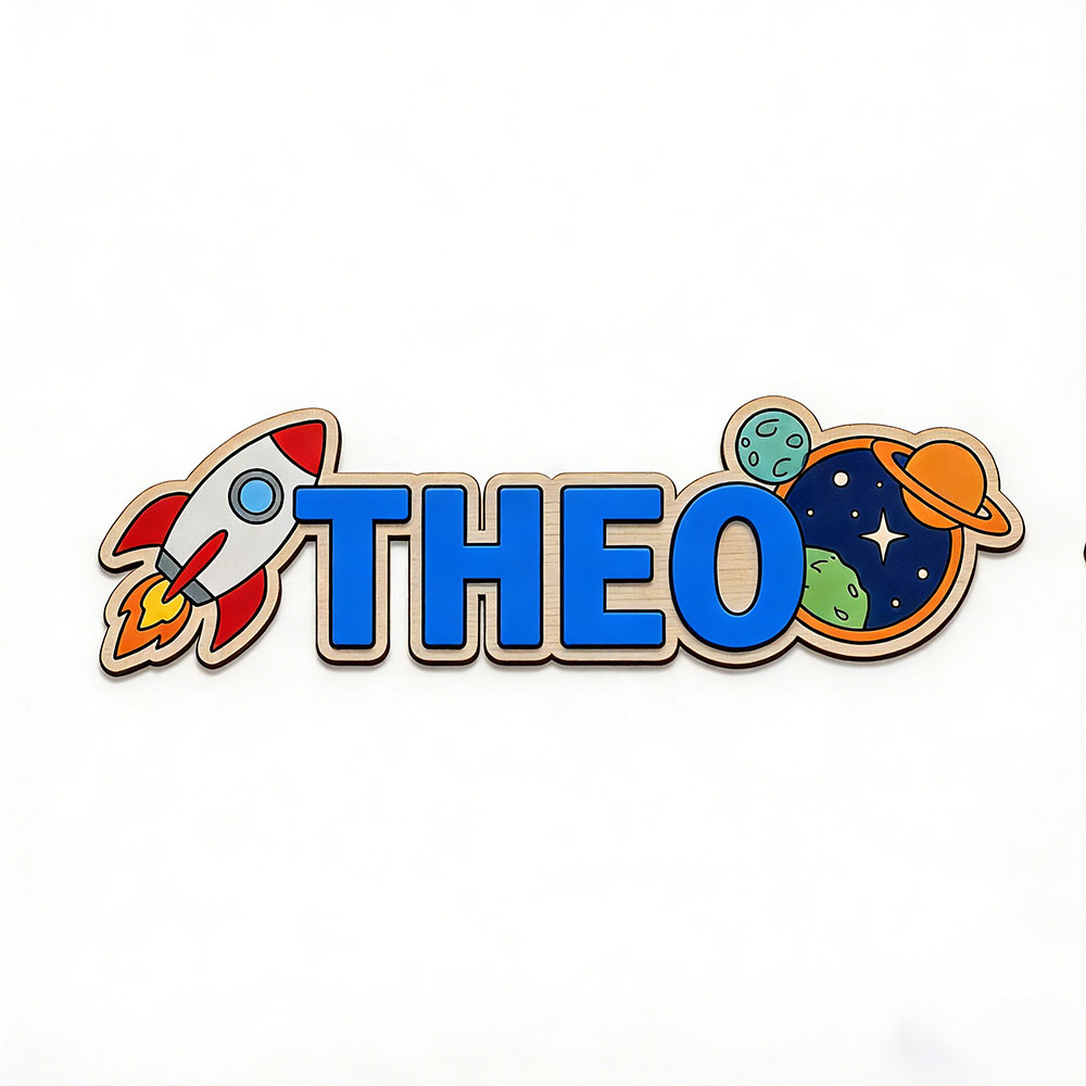 Personalized Space Rocket Name - Baby Nursery Wall ulasan dan harga