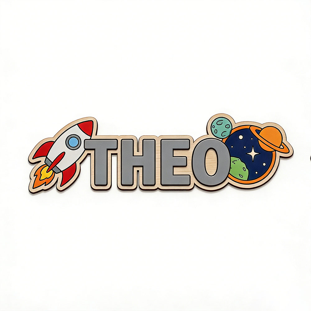 Personalized Space Rocket Name - Baby Nursery Wall ulasan dan harga