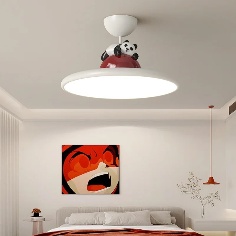 Cartoon Cream Style Panda LED  - Baby Nursery Light Fixture ulasan dan harga