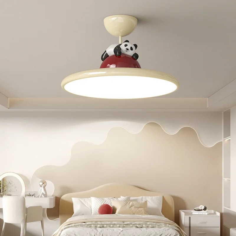 Cartoon Cream Style Panda LED  - Baby Nursery Light Fixture ulasan dan harga